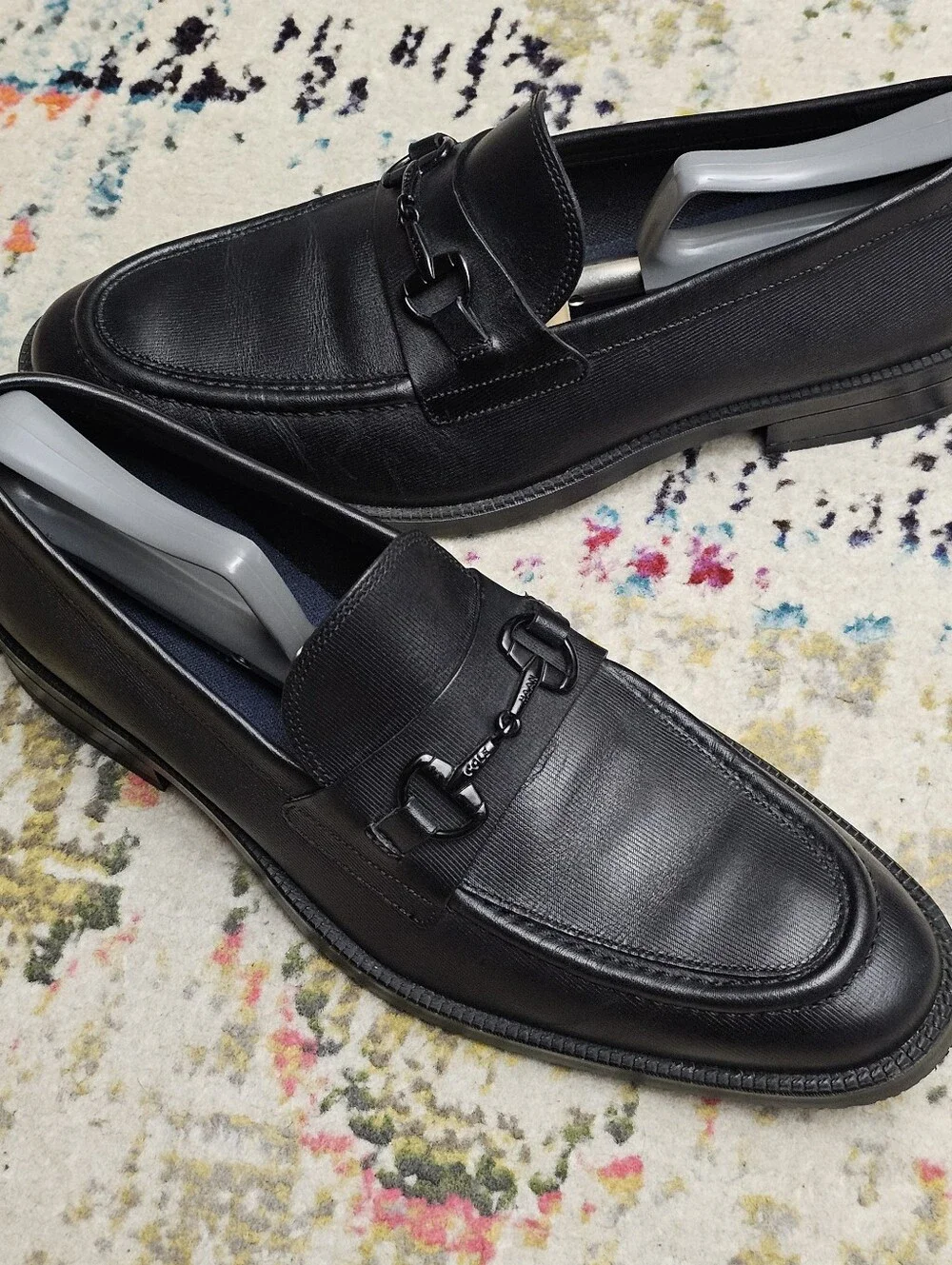 Cole Haan Men’s Size 9.5 M Modern Essentials Black Leather Bit Loafer C37717